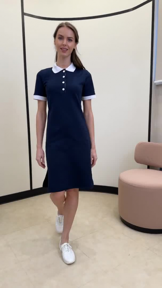 Платье-поло МЕЛИСАНДРА темно-синее